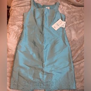 NWT Jane Seymour Signature Teal Silk Dress